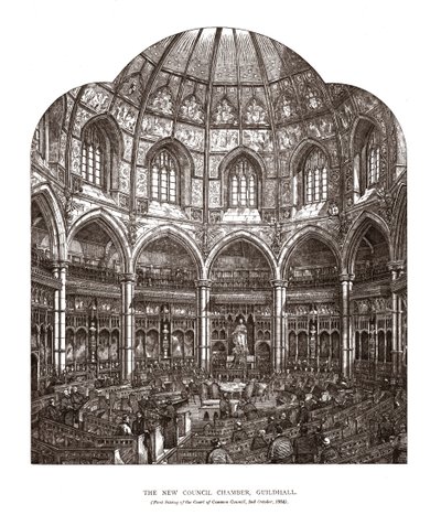 La nuova sala del consiglio Guildhall da Horace Jones