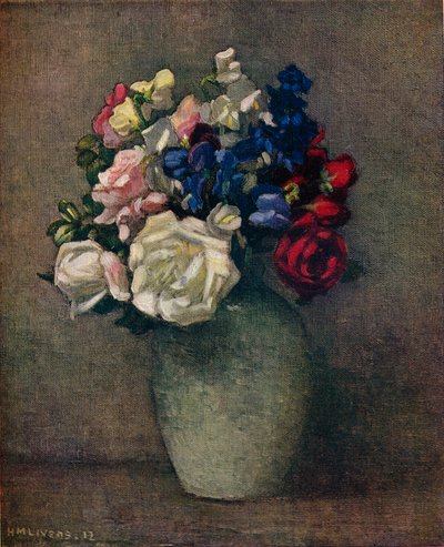 Piselli odorosi e rose, XX secolo da Horace Mann Livens