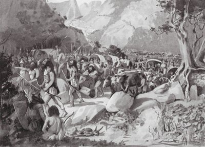Migrazione di tribù scite attraverso un passo nelle montagne dell
