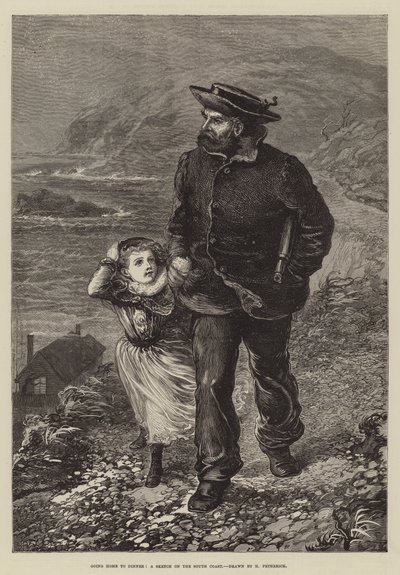 Tornando a casa per cena, uno schizzo sulla costa meridionale da Horace Petherick