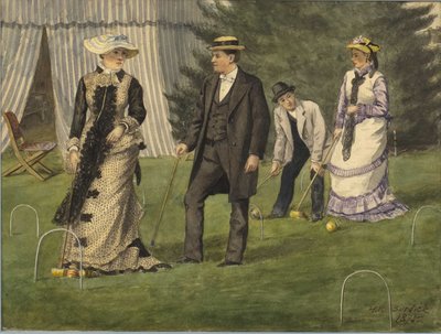 Il gioco del croquet, 1875 da Horace Robbin Burdick