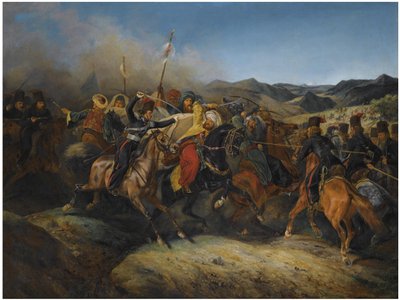Una scena della guerra russo-turca da Horace, Vernet