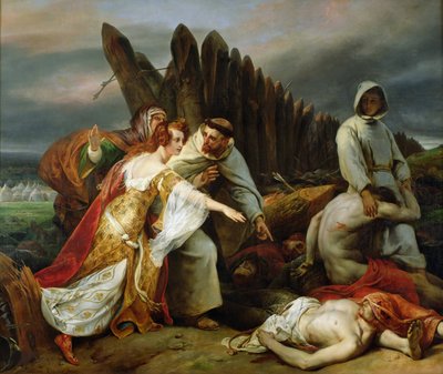 Edith trova il corpo di Harold, 1828 da Emile Jean Horace Vernet