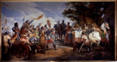 Guerra franco-inglese (1202-1214): la battaglia di Bouvines del 27 luglio 1214 da Emile Jean Horace Vernet