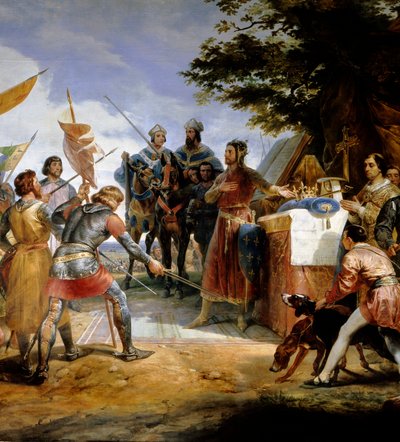 Guerra franco-inglese (1202-1214): la battaglia di Bouvines del 27 luglio 1214 da Emile Jean Horace Vernet