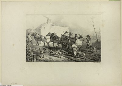Cacciatori da Emile Jean Horace Vernet