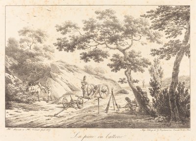 La pièce en batterie da Emile Jean Horace Vernet