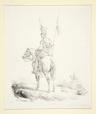 Lanciere in vedetta da Emile Jean Horace Vernet