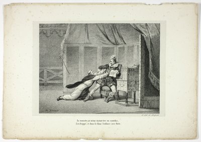 Allo stesso tempo, il mostro estrae una lama... da Horace Vernet