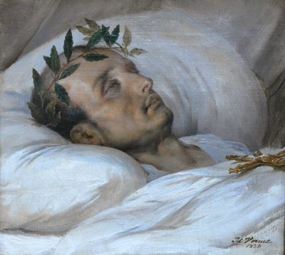 Napoleone sul letto di morte, 5 maggio 1821, 1821 da Emile Jean Horace Vernet