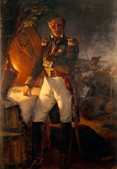 Ritratto a figura intera di Laurent Marchese di Gouvion Saint Cyr (1764-1830) maresciallo dell