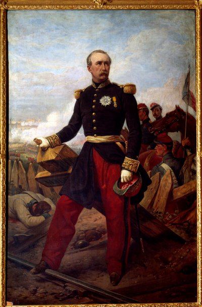 Ritratto a figura intera di Patrice de Mac Mahon, maresciallo di Francia nel 1859, Duca di Magenta (1808-1893) Presidente della Repubblica dal 1873 al 1879 rappresentante alla Battaglia di Magenta il 4 giugno da Emile Jean Horace Vernet