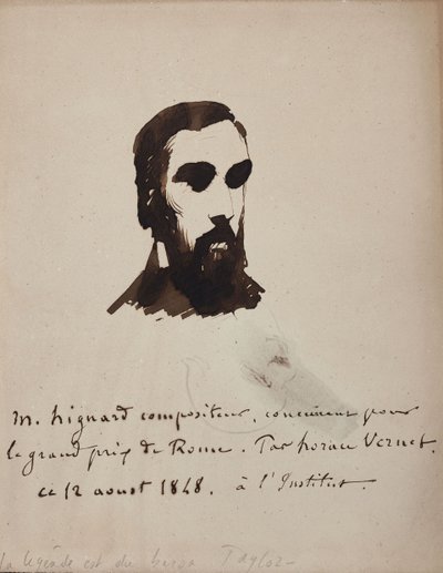 Ritratto del compositore Aristide Hignard 1822-1898, 1848 da Emile Jean Horace Vernet