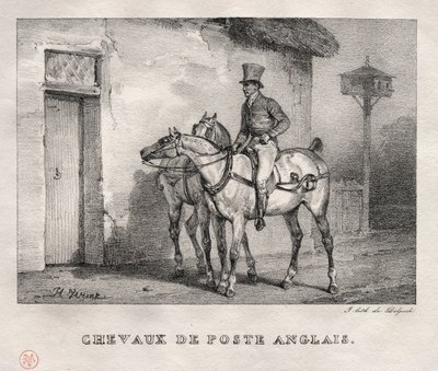 Cavalli postali, 1823 da Emile Jean Horace Vernet