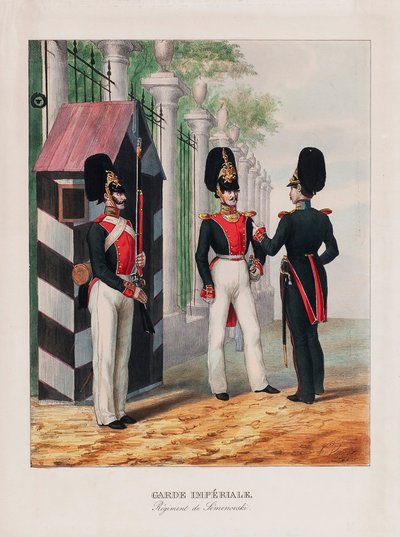 Reggimento delle Guardie della Vita Semenovsky da Emile Jean Horace Vernet
