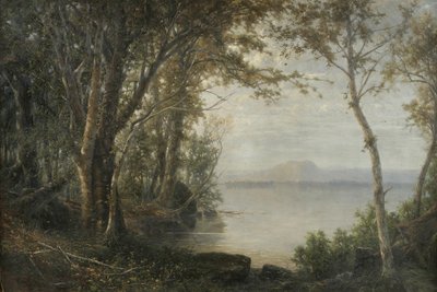 Monte Katahdin, paesaggio con lago e montagna da Horace Wolcott Robbins