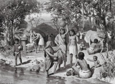 Gli ariani si stabiliscono in India, sacrificio all