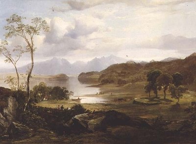 Loch Fad: Arran in lontananza da Horatio McCulloch