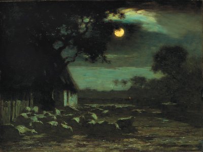 Recinto per pecore, al chiaro di luna da Horatio Walker