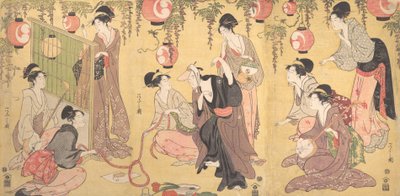 Una parodia di Yuranosuke nei quartieri del piacere, ca. 1797 da Hosoda Eishi