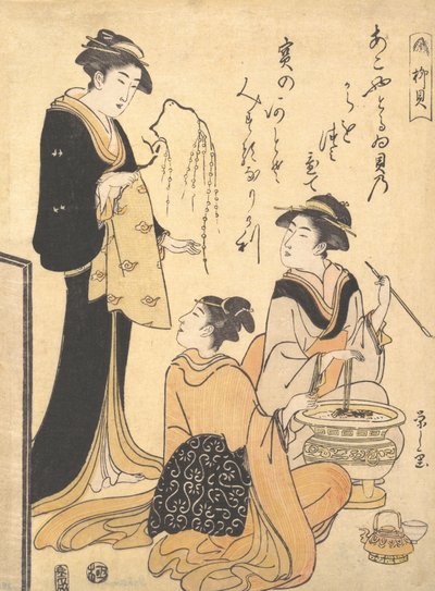 Il guscio di salice Yanagi-kai, da una serie senza titolo di stampe di bellezza sul tema di S..., ca. 1791 da Hosoda Eishi