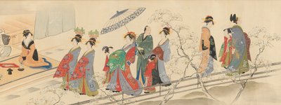 Tre Dei della Buona Fortuna visitano lo Yoshiwara da Hosoda Eishi