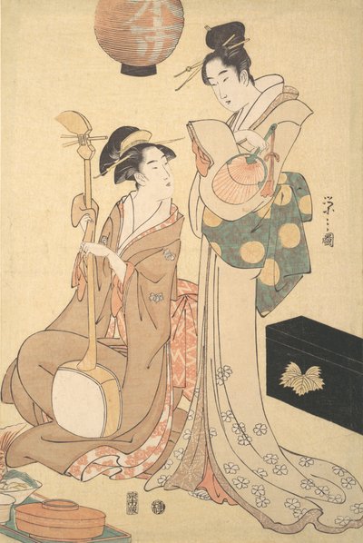 Due Geisha, ca. 1792 da Hosoda Eishi