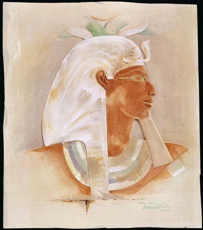 Testa della Regina Makare Hatshepsut (c.1503-1482 a.C.) da Howard Carter