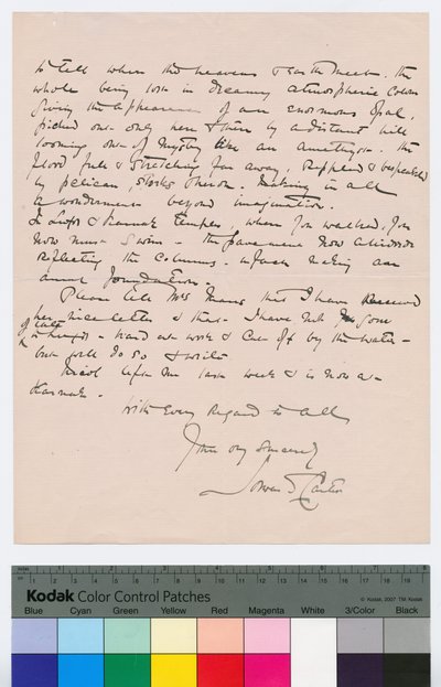 Pagina 2 di una lettera di Howard Carter a Kingsmill Marrs, 25 ottobre 1908 da Howard Carter