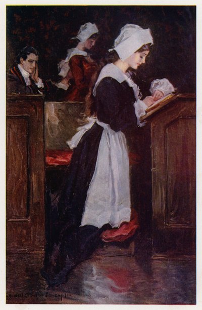 Illustrazione per Evangeline, A Tale of Arcadie, di Henry Wadsworth Longfellow da Howard Chandler (after) Christy