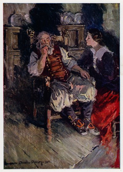 Illustrazione per Evangeline, Una Storia di Arcadia, di Henry Wadsworth Longfellow da Howard Chandler (after) Christy