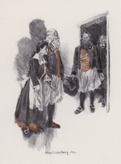 Illustrazione per Evangeline, A Tale of Arcadie, di Henry Wadsworth Longfellow da Howard Chandler (after) Christy
