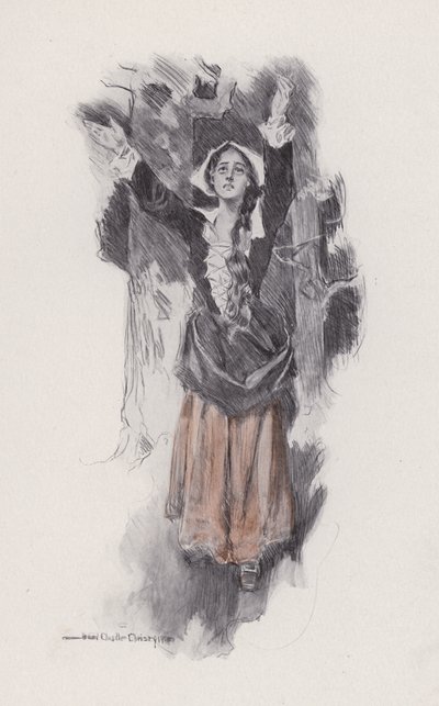 Illustrazione per Evangeline, A Tale of Arcadie di Henry Wadsworth Longfellow da Howard Chandler (after) Christy