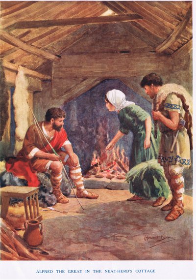 Alfredo il Grande nel cottage del pastore, illustrazione da 