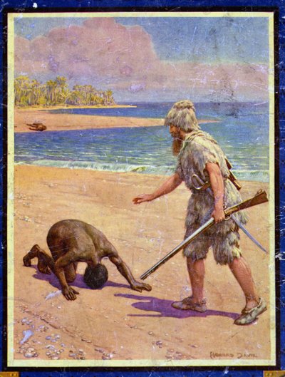 Crusoe e Venerdì, illustrazione per 