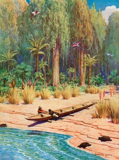 Illustrazione per Robinson Crusoe da Howard Davie