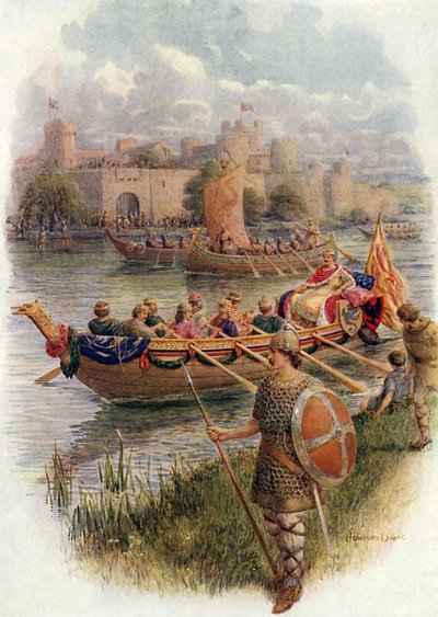 Re Edgar sul Fiume Dee da Howard Davie