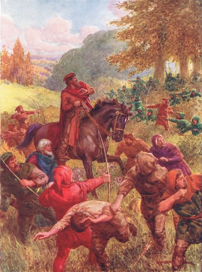 Il salvataggio di Sir Richard of the Lea, illustrazione da 