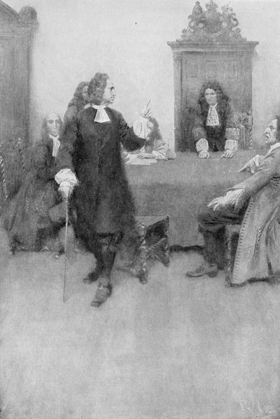 Un colloquio tra Sir Edmund Andros e James Blair, illustrazione da 