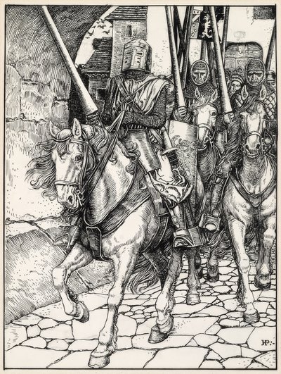 Si sono allontanati con zoccoli e armature squillanti da Howard Pyle