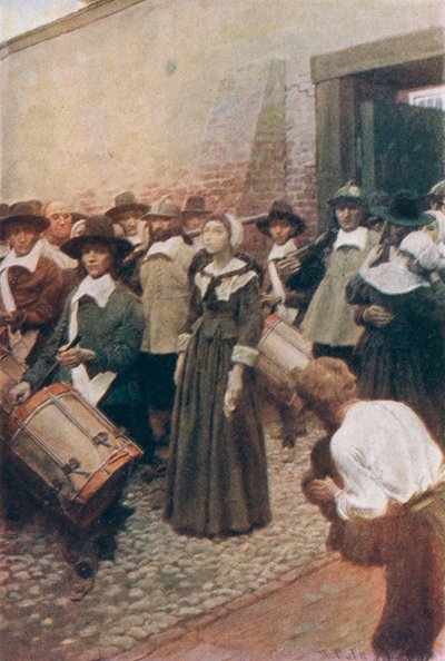 Mary Dyer sulla strada per il patibolo, illustrazione da 