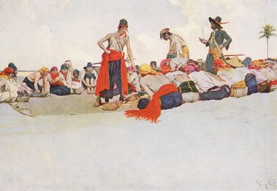 Così il tesoro fu diviso, inizio XX secolo (illustrazione di libro) da Howard Pyle