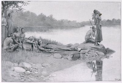 La Morte del Capo Indiano Alessandro, Fratello di Re Filippo, illustrazione da 