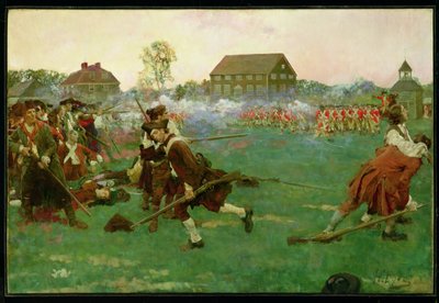 La battaglia di Lexington Common, 19 aprile da Howard Pyle