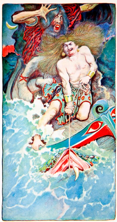 La pesca di Thor e Hymir, da Leggende popolari del mare, Harper