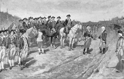 La resa di Cornwallis a Yorktown, illustrazione da 