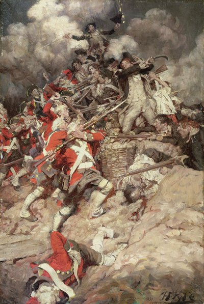 Assaltarono il parapetto e andarono oltre la cima, alla rinfusa, contro i britannici, o La battaglia di Yorktown, da 