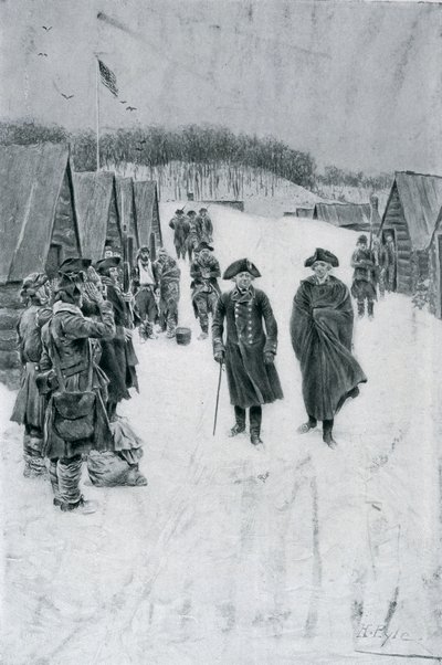 Washington e Steuben a Valley Forge, illustrazione da 