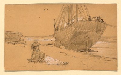 Disegno, In riva al mare, 1884 da Howard Russell Butler