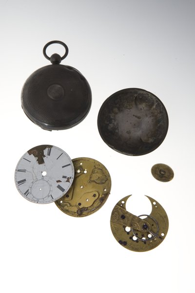 Orologio da tasca in argento di Col. Austin M. Standish, Missouri State Guard (Confederato) da Howard and Davis Denison